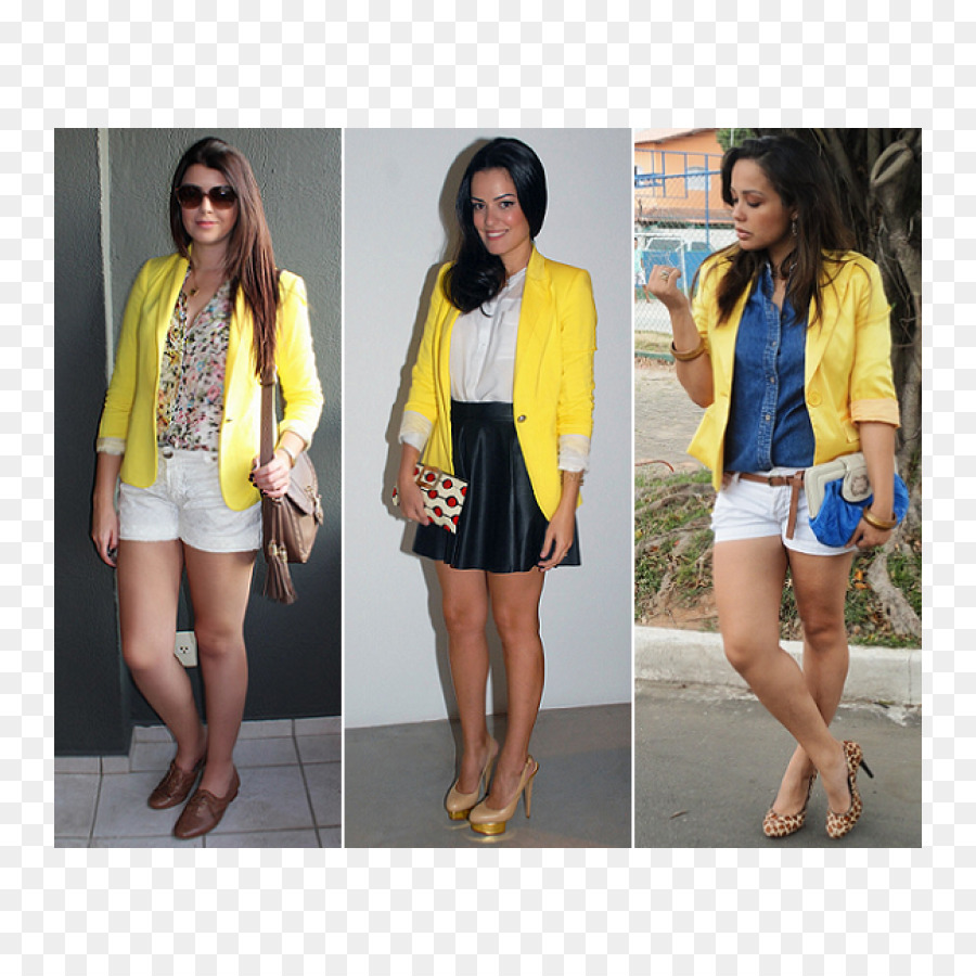 Pakaian，Blazer Kuning PNG