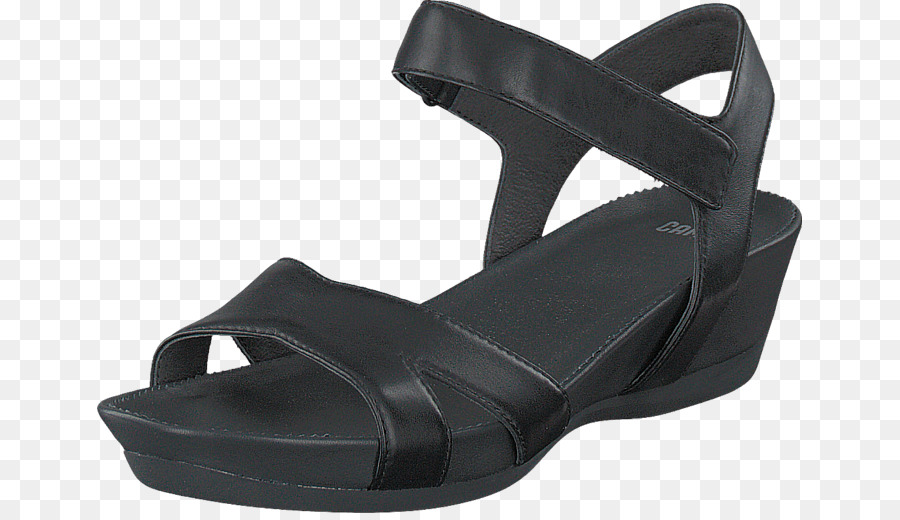 Sandal Wedge Hitam，Alas Kaki PNG