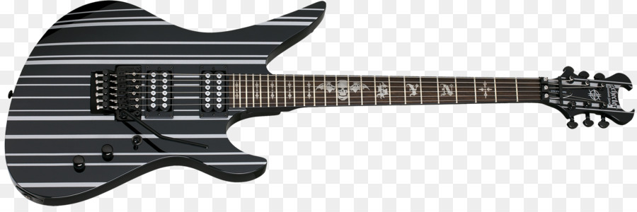 Gitar Listrik，Desain Tengkorak PNG