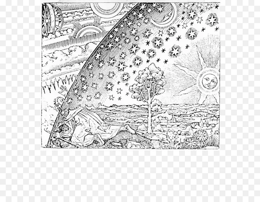 Atmosfer Meteorologi Populer，Flammarion Ukiran PNG