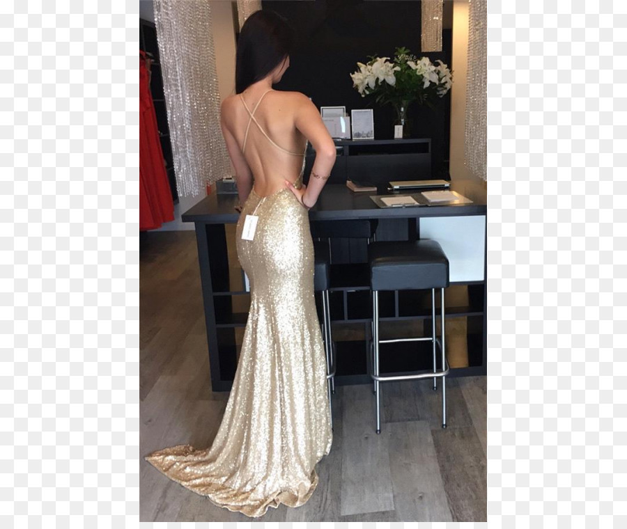 Gaun Backless，Prom PNG