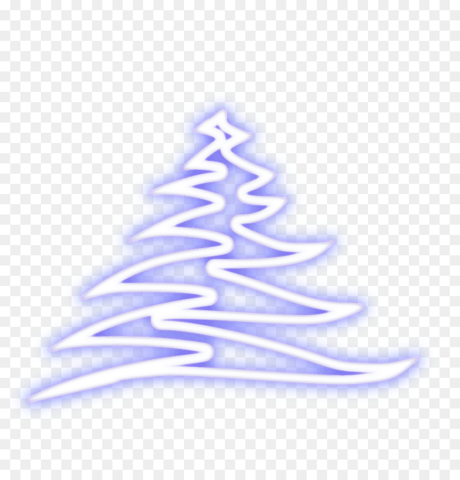 Pohon Natal Neon，Biru PNG