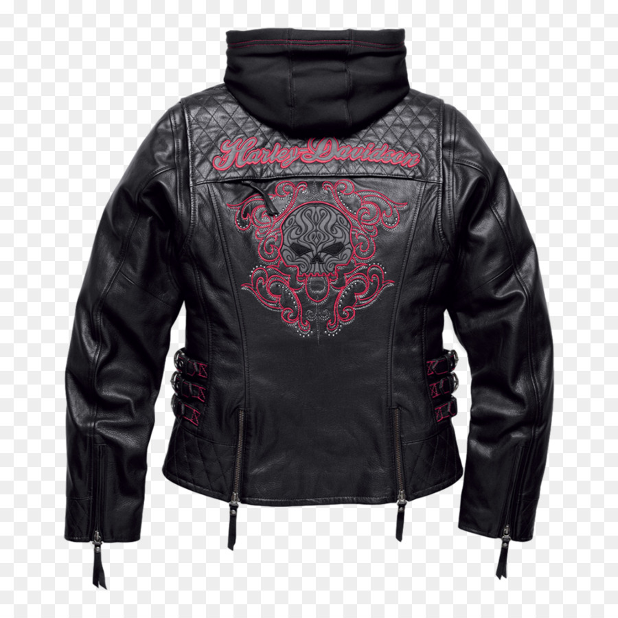 Jaket Kulit Hitam，Harley Davidson PNG