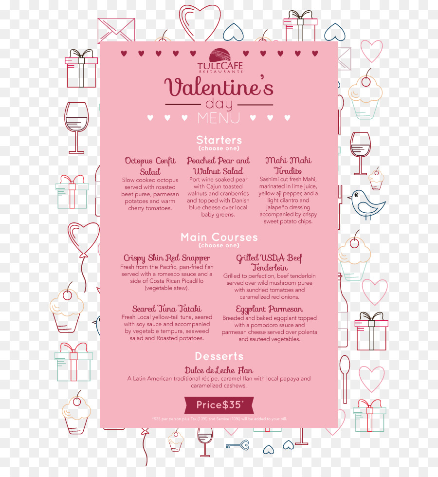 Menu Hari Valentine，Menu PNG