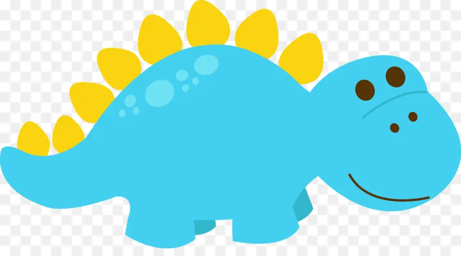 Dinosaurus Biru，Kartun PNG