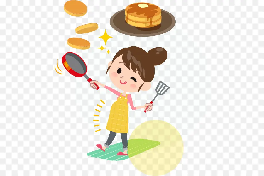 Gadis Memasak，Pancake PNG