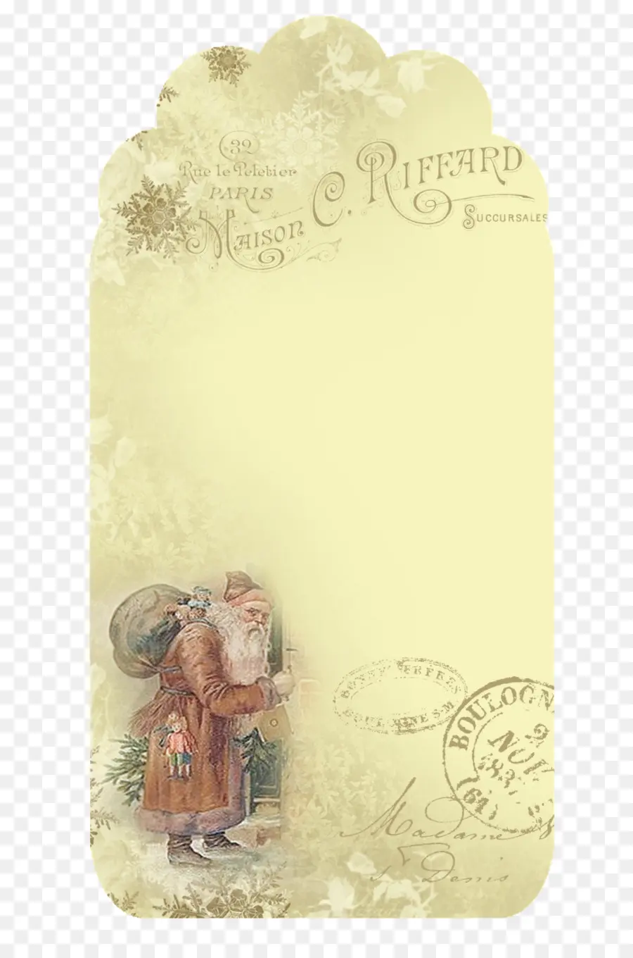 Kartu Santa Vintage，Sinterklas PNG