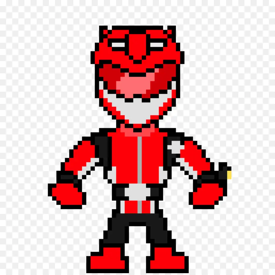 Karakter Piksel Merah，Super Hero PNG