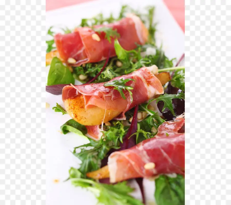 Melon Bungkus Prosciutto，Salad PNG