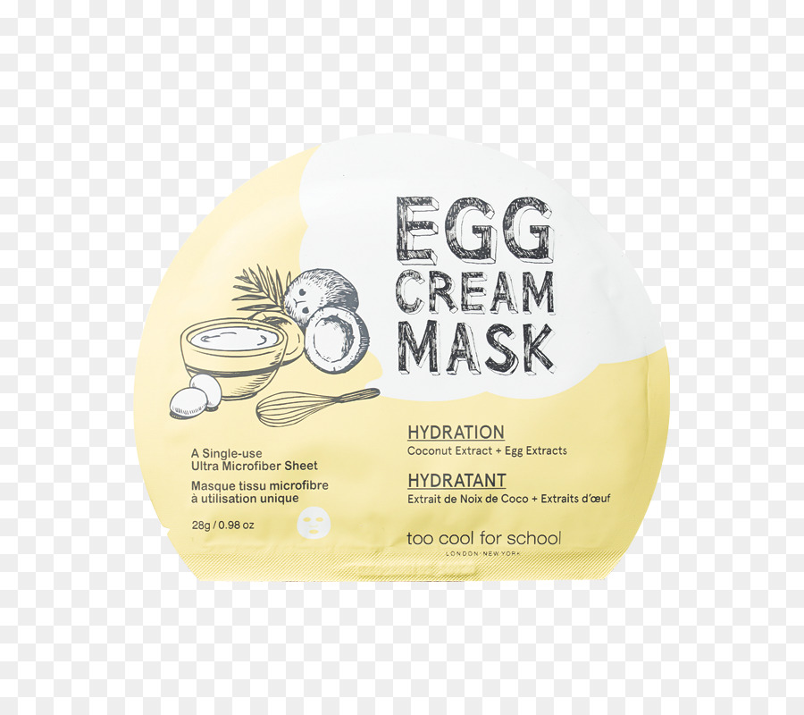 Terlalu Dingin Untuk Sekolah Krim Telur Lembar Masker，Kosmetik PNG