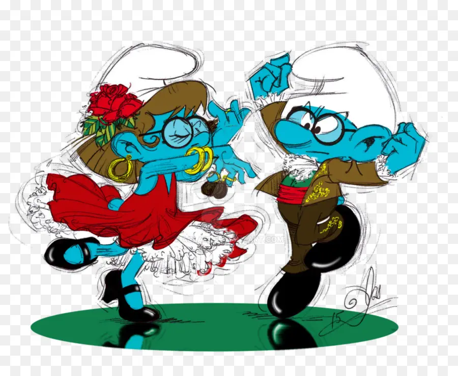 Smurf Menari，Smurf PNG