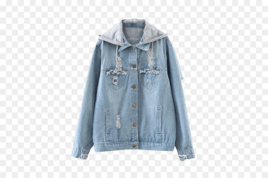 Jaket Denim，Pakaian Luar PNG