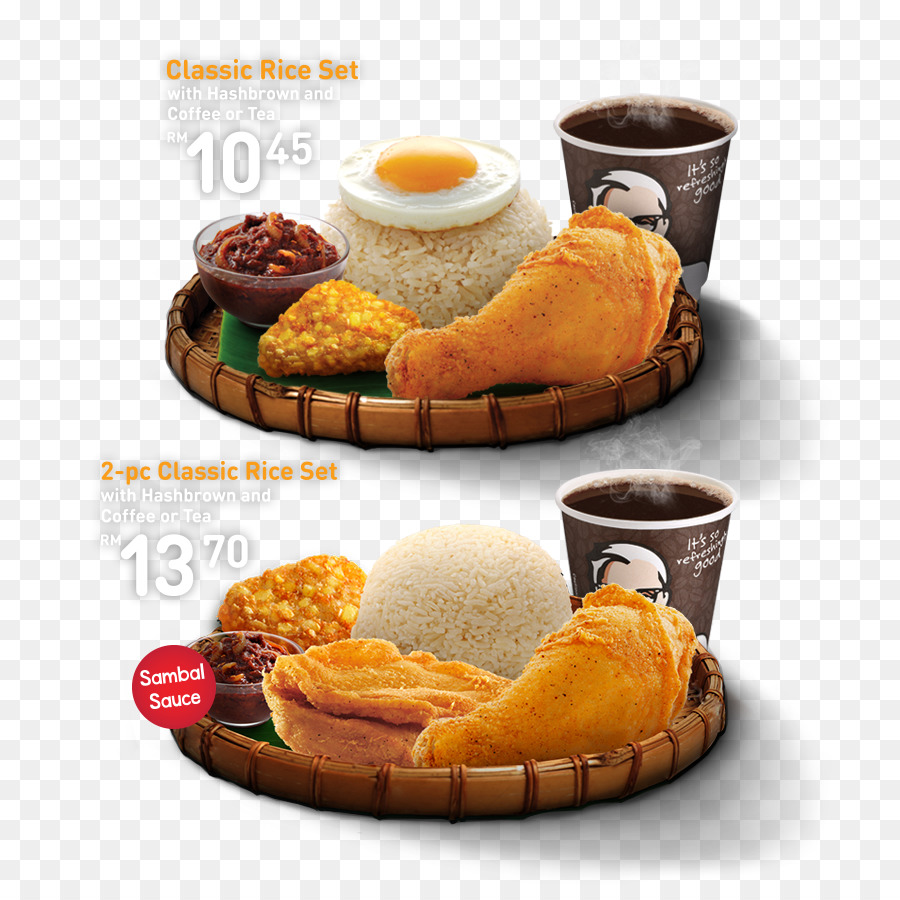 Set Nasi Klasik，Ayam Goreng PNG