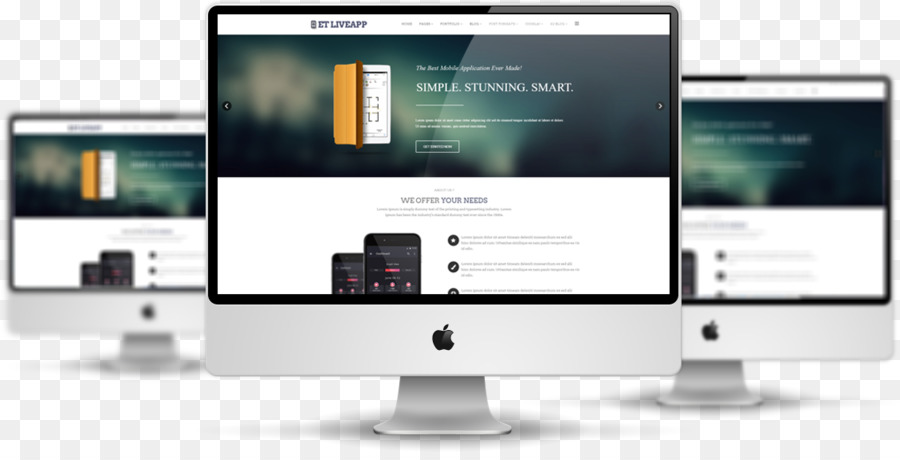 Desain Web Responsif，Web Template PNG