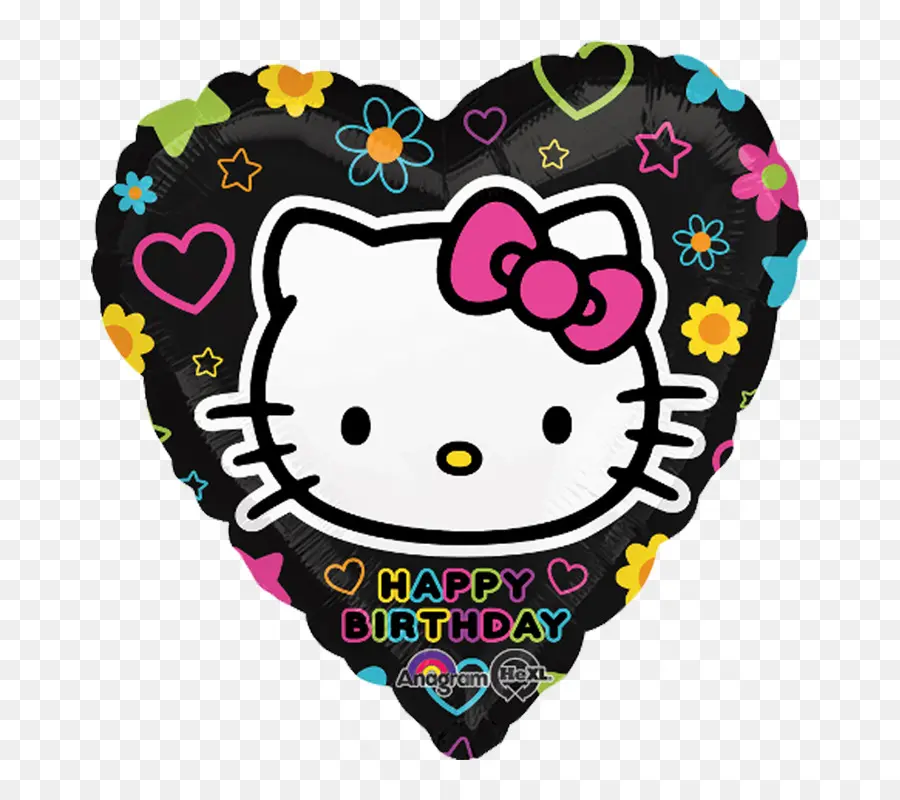 Balon Hello Kitty，Hari Ulang Tahun PNG