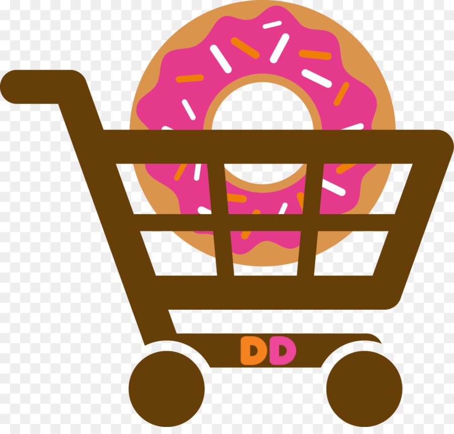 Keranjang Belanja Dengan Donat，Makanan PNG