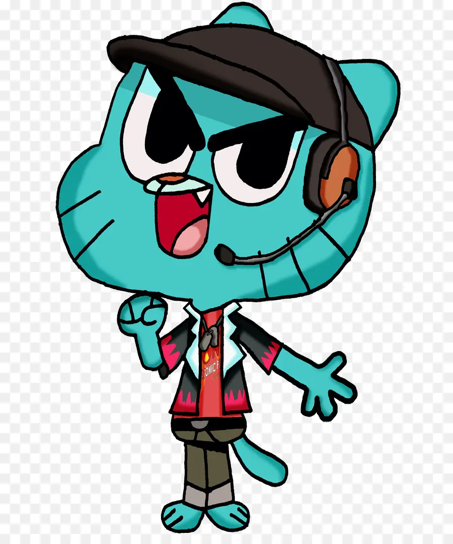 Kucing Kartun Biru，Headset PNG