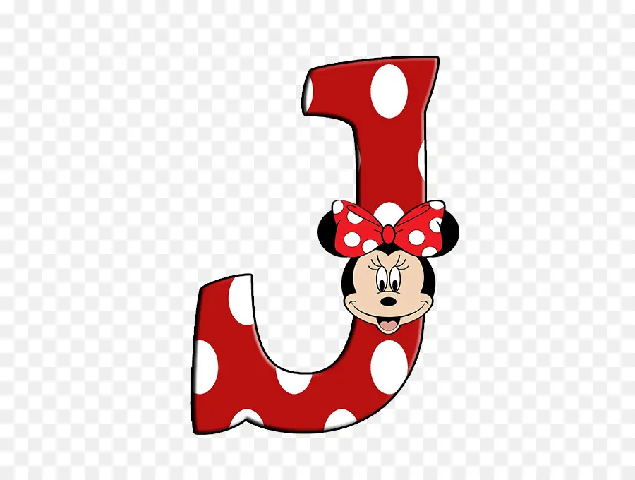 Huruf J，Minnie Tikus PNG