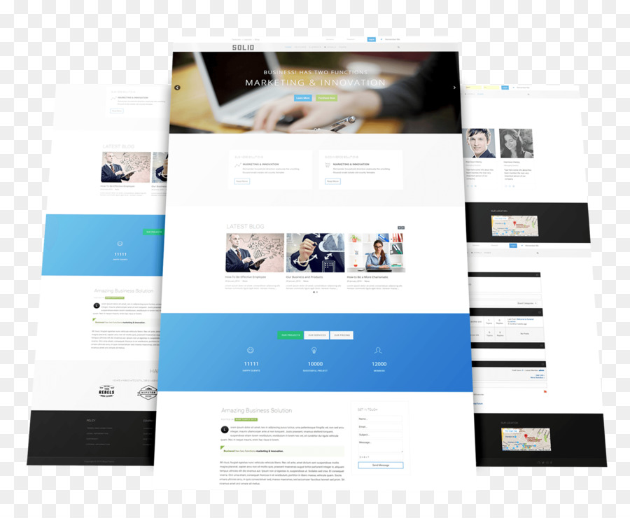 Desain Web Responsif，Template PNG