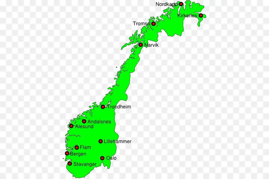 Peta Norwegia，Geografi PNG