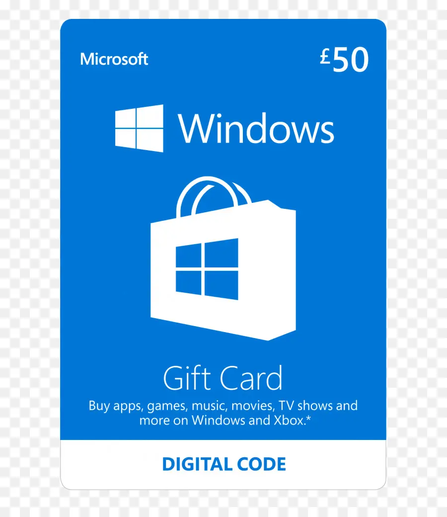 Kartu Hadiah Windows，Microsoft PNG