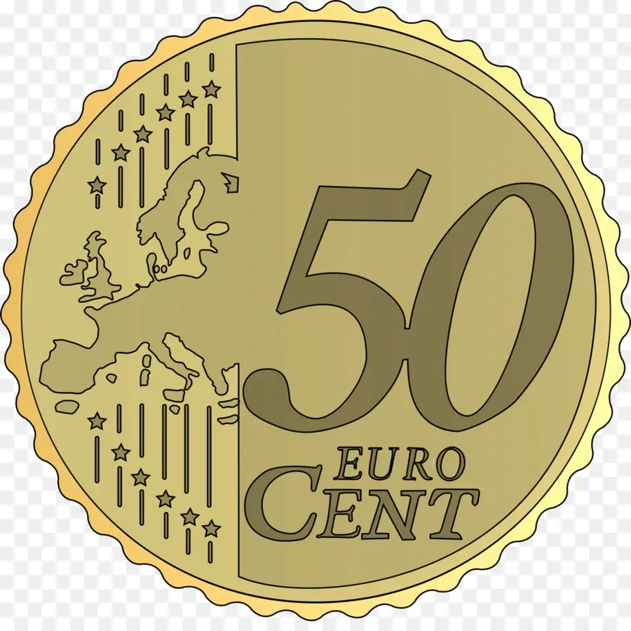 Koin 50 Euro Sen，Uang PNG