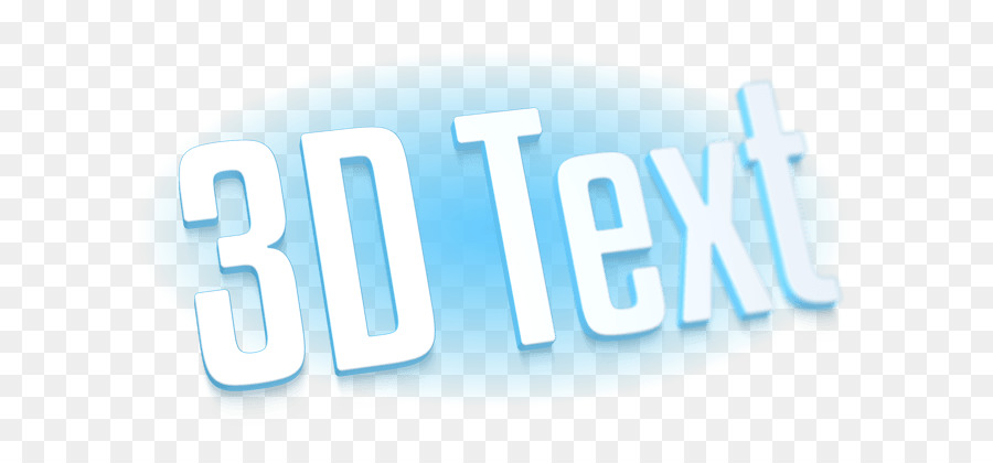 Teks 3d，Biru PNG