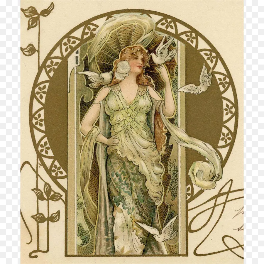 Wanita Art Nouveau，Wanita PNG