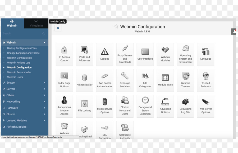 Webmin，Web Hosting Control Panel PNG