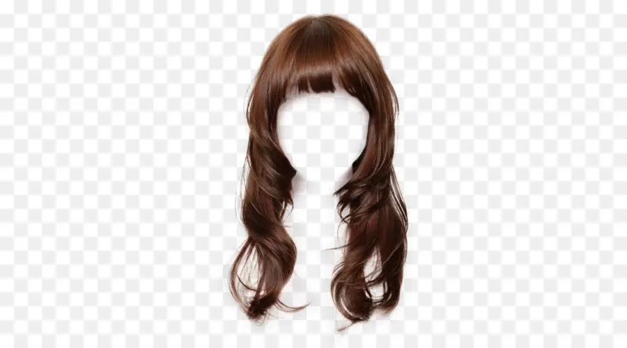 Rambut Coklat，Wig PNG