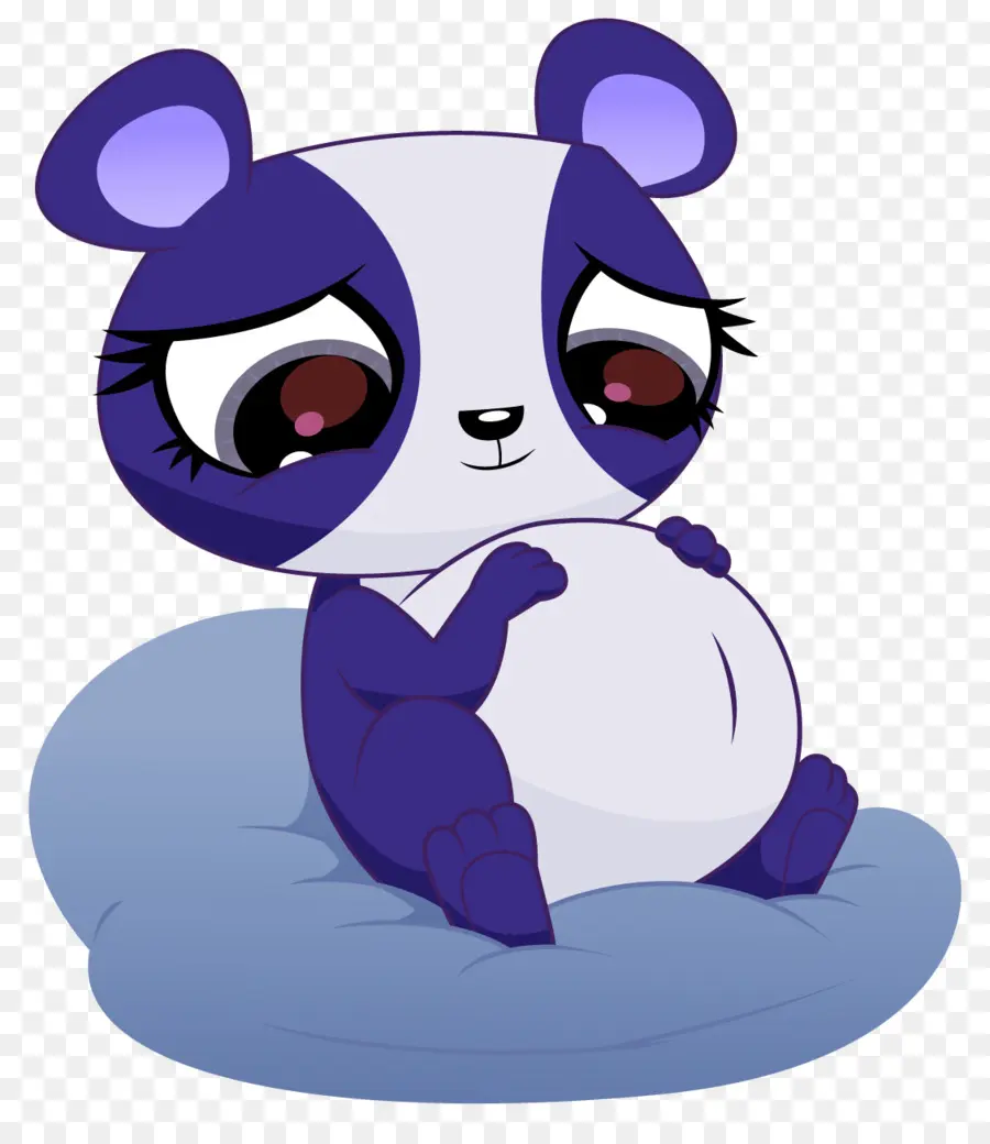 Panda Ungu，Kartun PNG