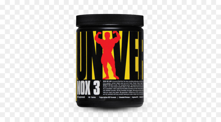 Suplemen Makanan，Universal Nutrition Nox3 180 Tablet PNG