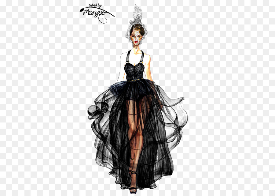 Busana Ilustrasi Gambar Desain Fashion Gambar Png