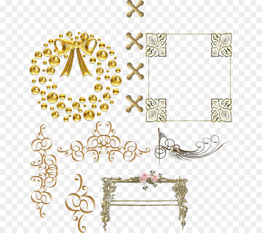 Ornamen Emas，Ornamen PNG