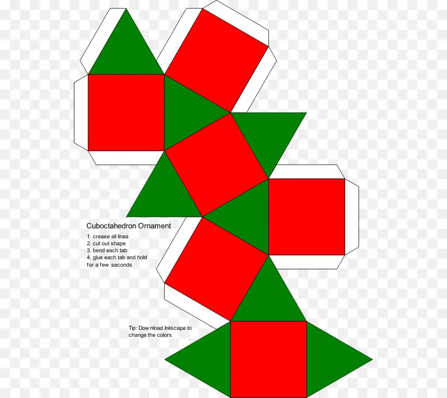 Ornamen Kuboctahedron，Geometris PNG