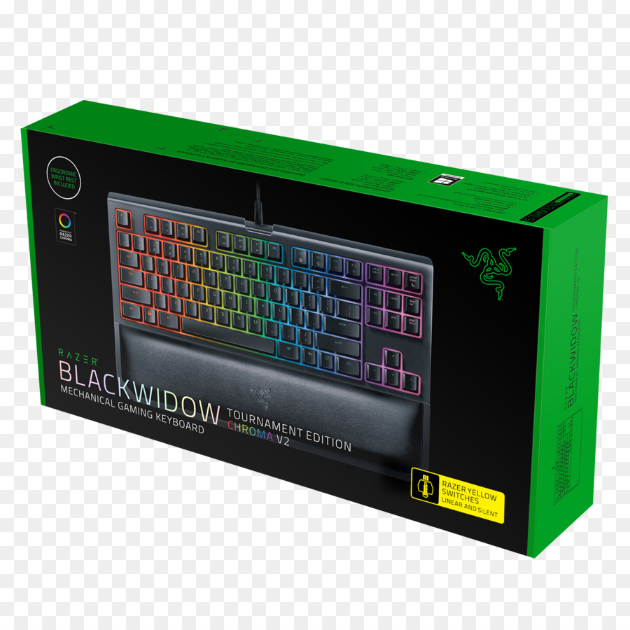 Razer Blackwidow Chroma V2，Keyboard Komputer PNG