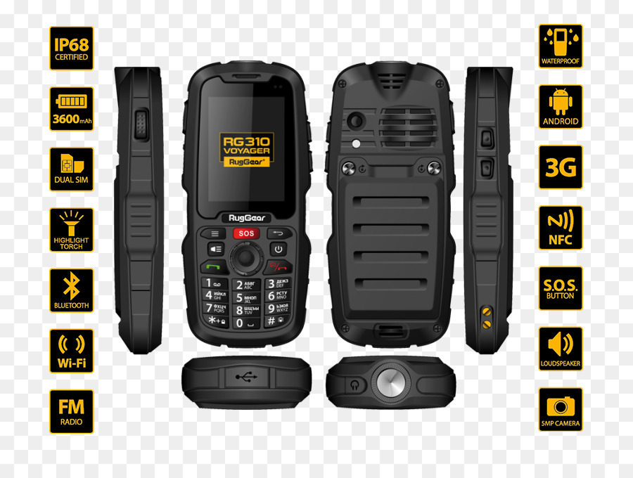 Fitur Telepon，Karet Ruggear Rg310 PNG