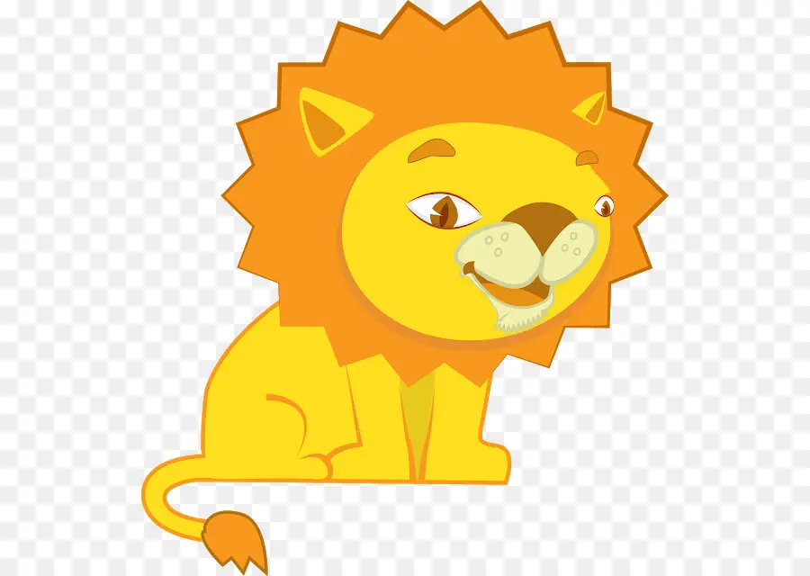 Singa Kartun，Kuning PNG