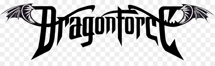 DragonForce Logo Hitam Logam gambar  png