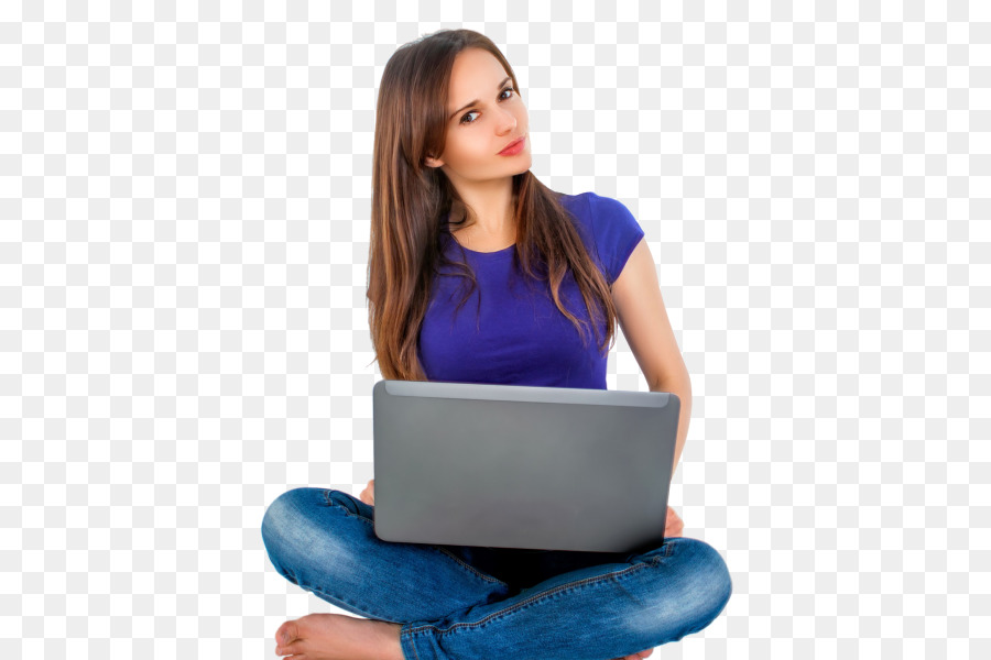 Wanita Dengan Laptop，Laptop PNG