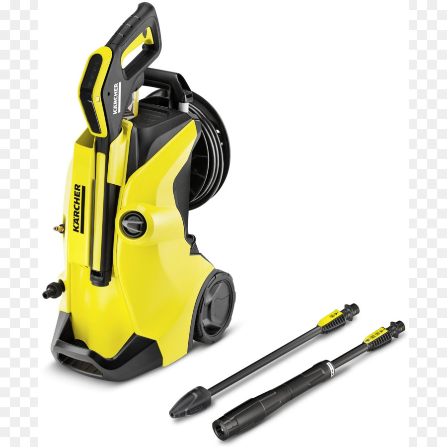 Cuci Tekanan，Karcher K4 1324005 Kontrol Penuh Di Rumah Mesin Cuci Tekanan Kuning PNG