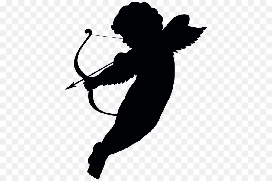 Siluet Cupid，Busur PNG