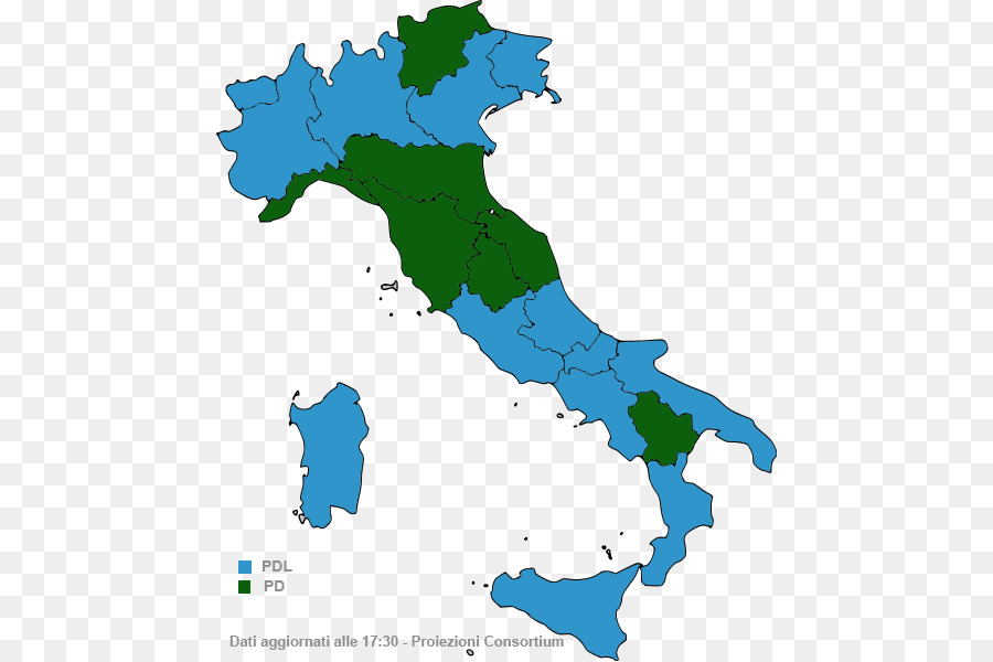 Daerah Italia，Vektor Peta PNG