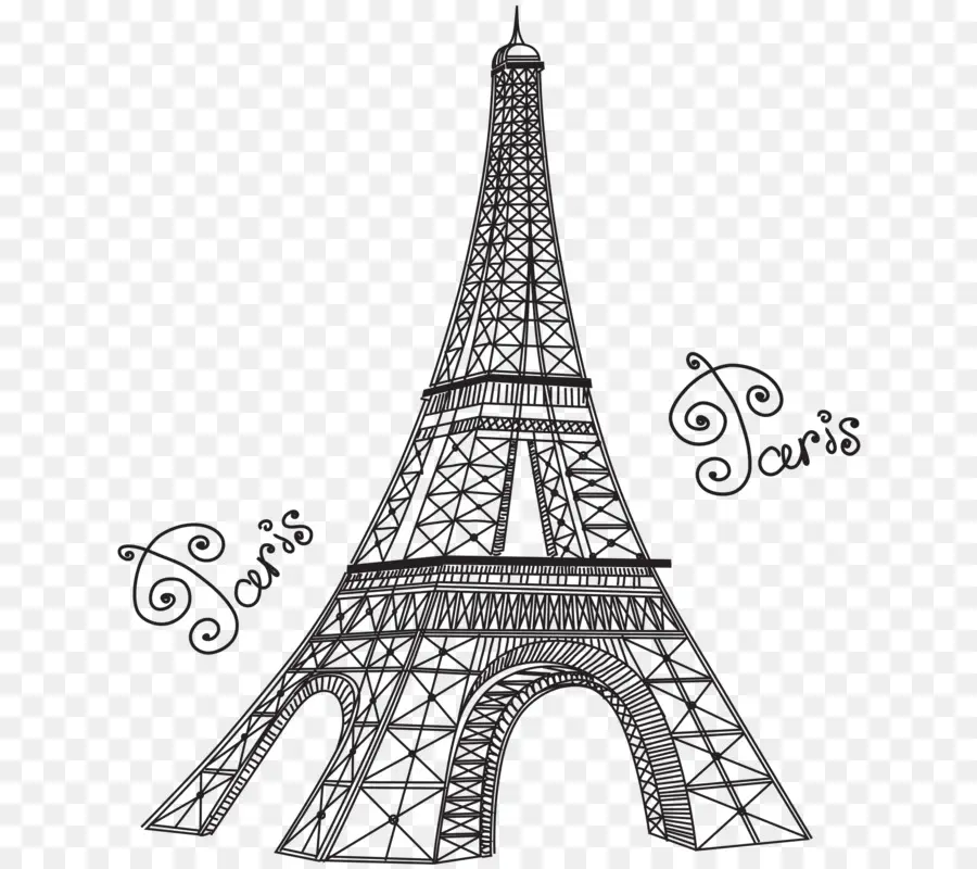 Sketsa Menara Eiffel，Paris PNG