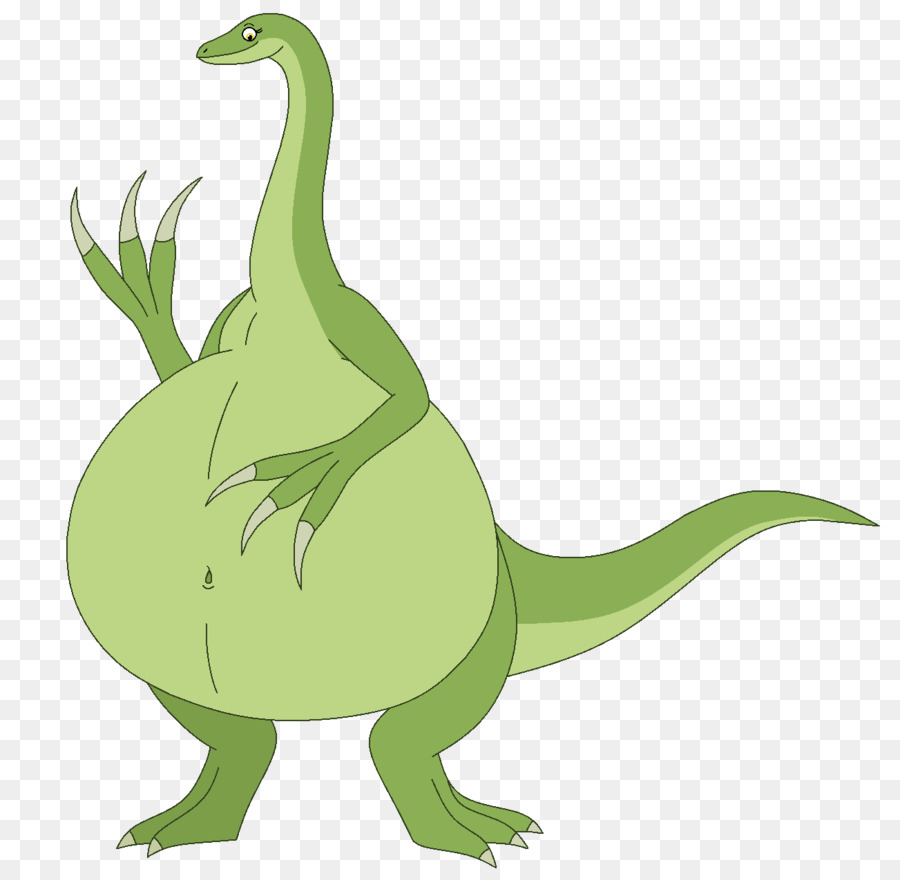 Dinosaurus Hijau，Kartun PNG