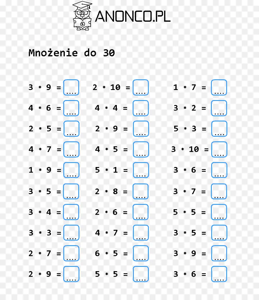 Lembar Kerja Perkalian，Matematika PNG