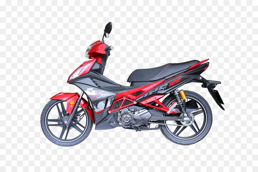 Sepeda Motor Merah Hitam，Skuter PNG