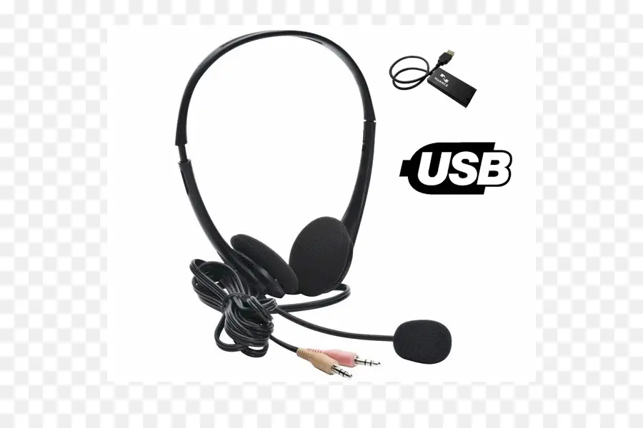 Headset Usb，Hitam PNG