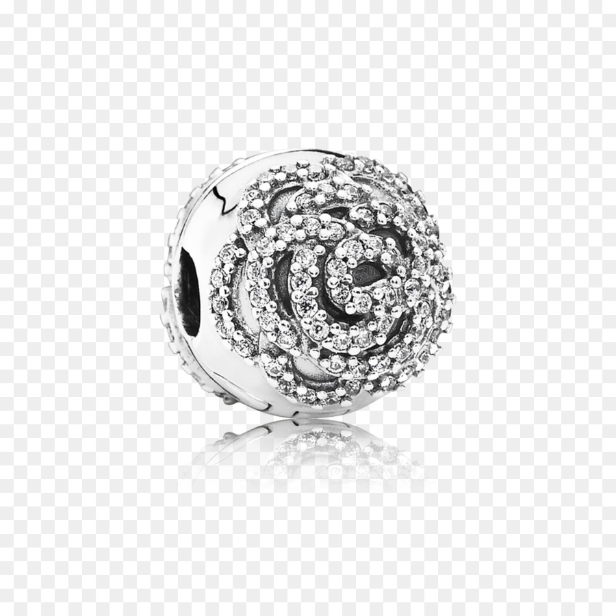 Pandora，Pandora Berkilauan Rose Klip Pesona Cubic Zirconia PNG