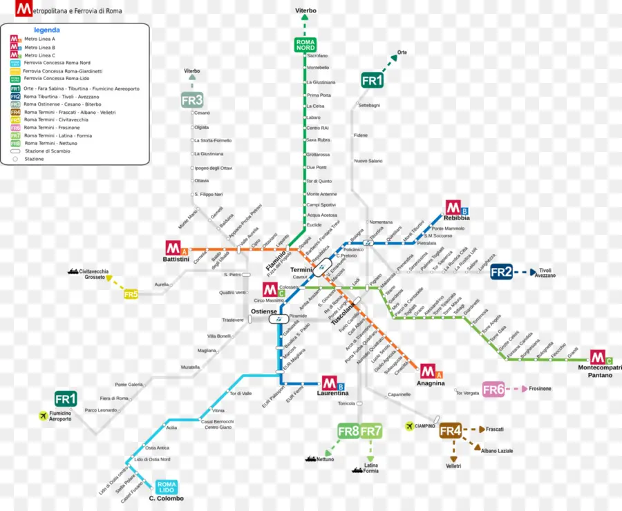 Leonardo Da Vincifiumicino Bandara，Stasiun Kereta Roma Termini PNG